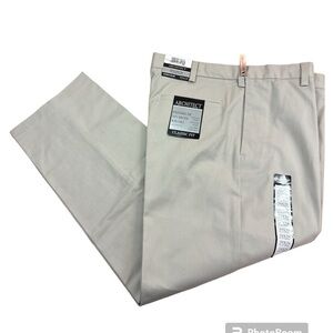 Architect Classic Flat Front Stretch Premium Stone Khaki Trouser 34/29 NWT